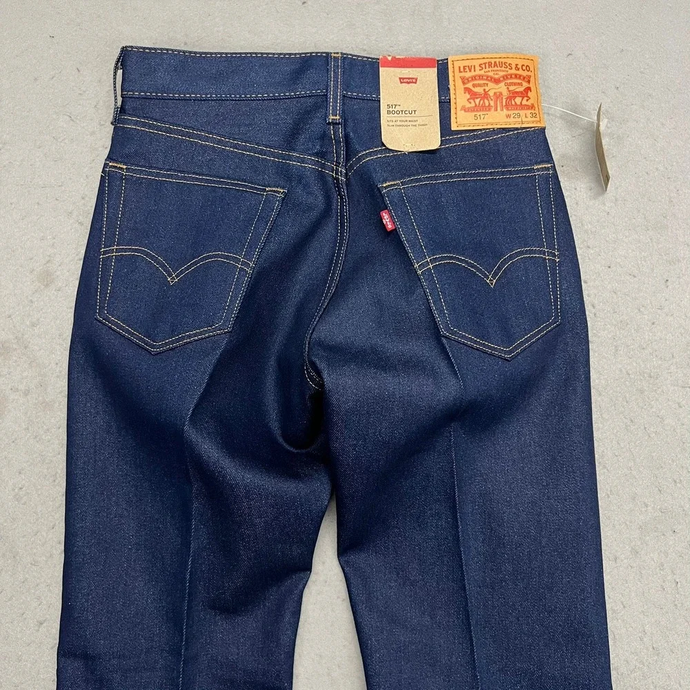 NEW Levis 517 Bootcut Jeans Mens 29x32 Rigid Indigo Blue Denim 100% Cotton Rodeo